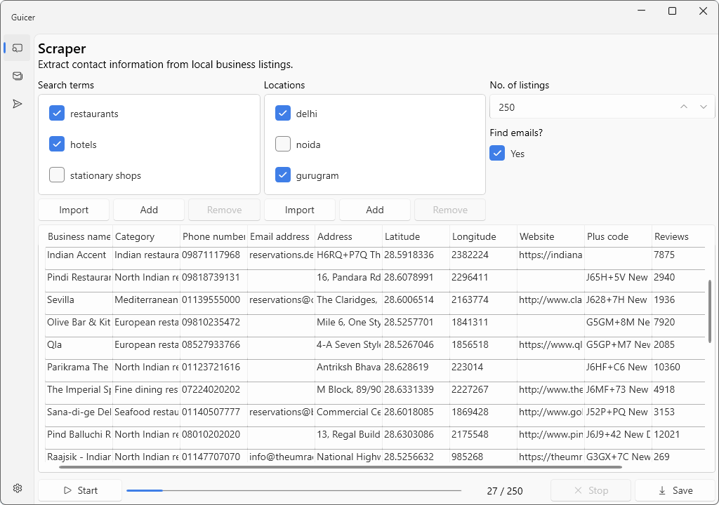 Google Data Extractor | Guicer
